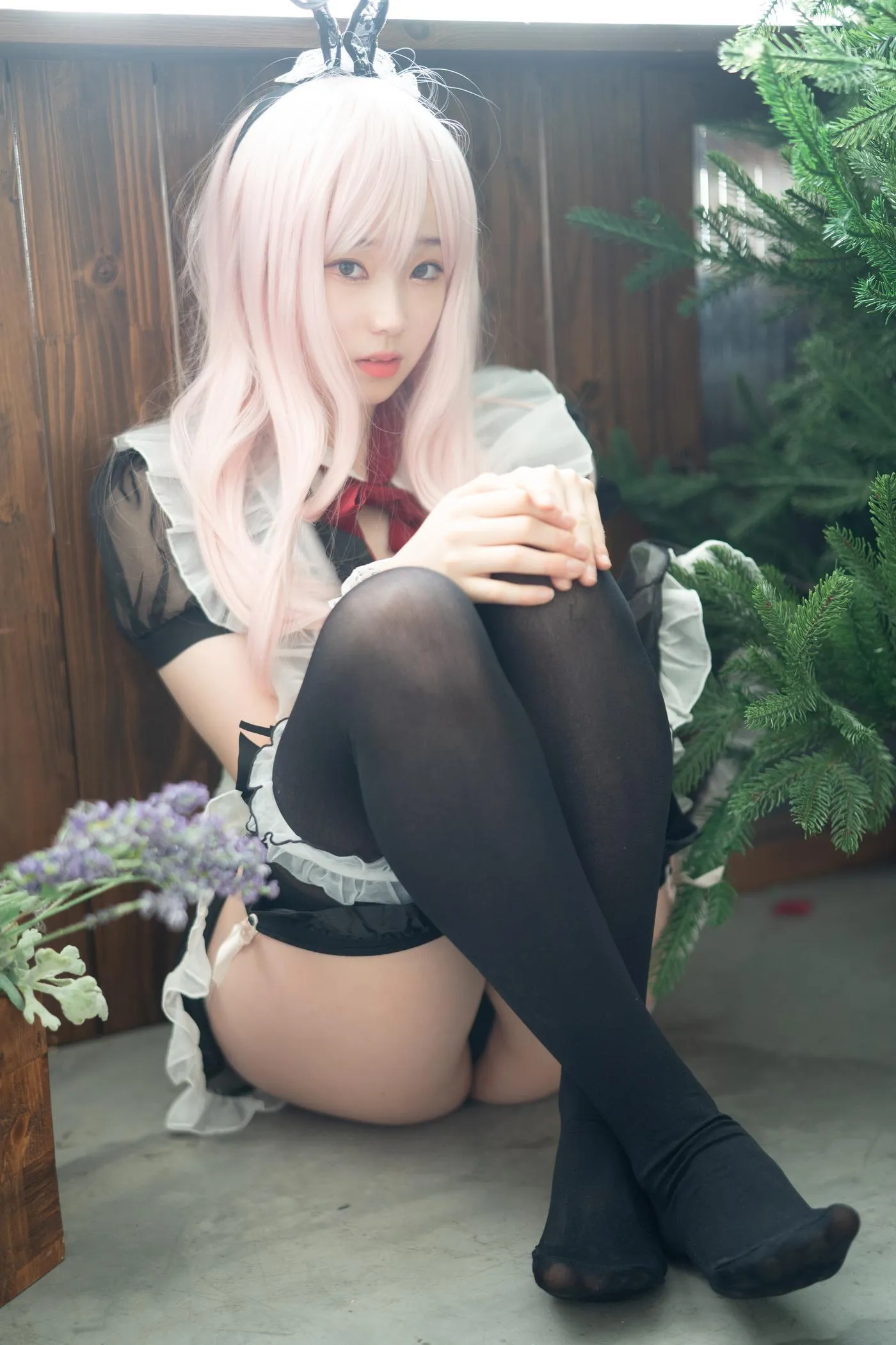 Bambi밤비 – NO.65 [DJAWA] Sheer Bunny Maid [51P]插图7